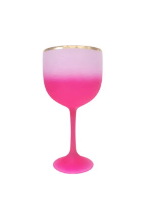 Taça Gin Degradê Borda Metalizada
