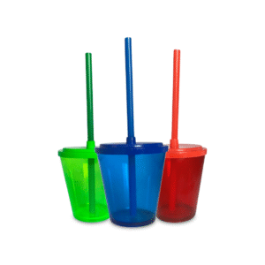 Copo Caldereta Com Tampa e Canudo 300Ml